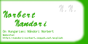 norbert nandori business card
